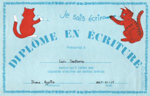 Dimplôme en Écriture